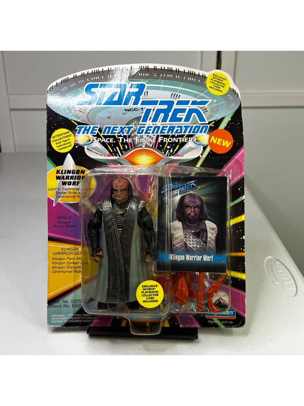 Star Trek The Next Generation Klingon Warrior Worf Action Figure 1993